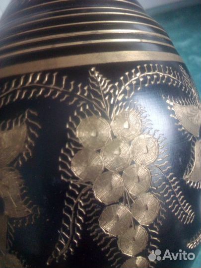 Ваза латунь или бронза резная из СССР