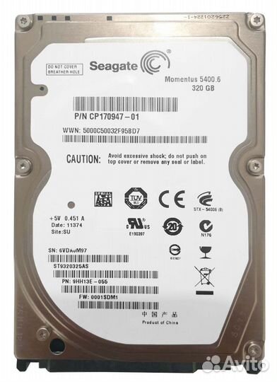 Жесткий диск Seagate 9HH13E 320Gb sataii 2,5