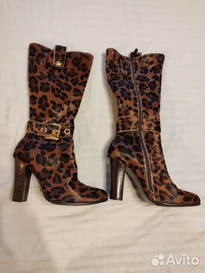 Сапоги женские под леопарда