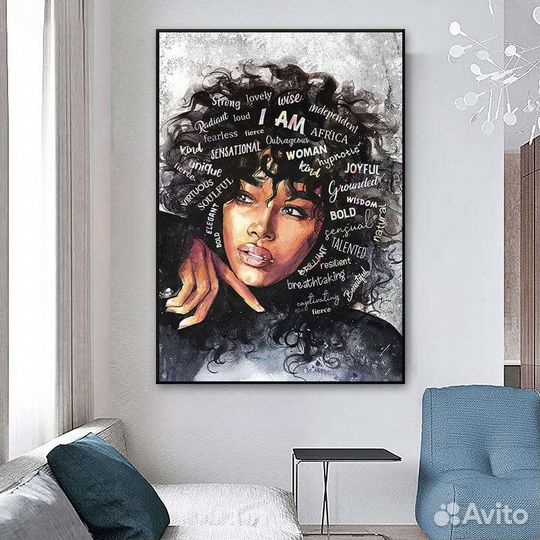 Картина маслом афроамериканка
