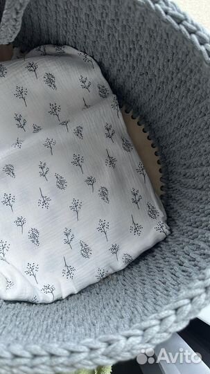 Вязаная люлька колыбель для новорожденных