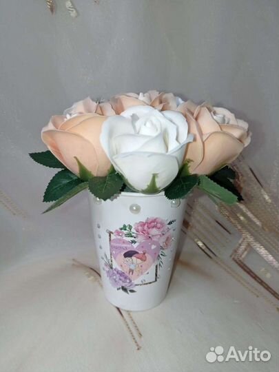 Букет из мыльных роз