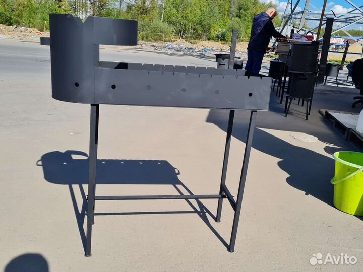 Мангал с печью под казан