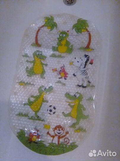 Детский нескользящий коврик для ванны