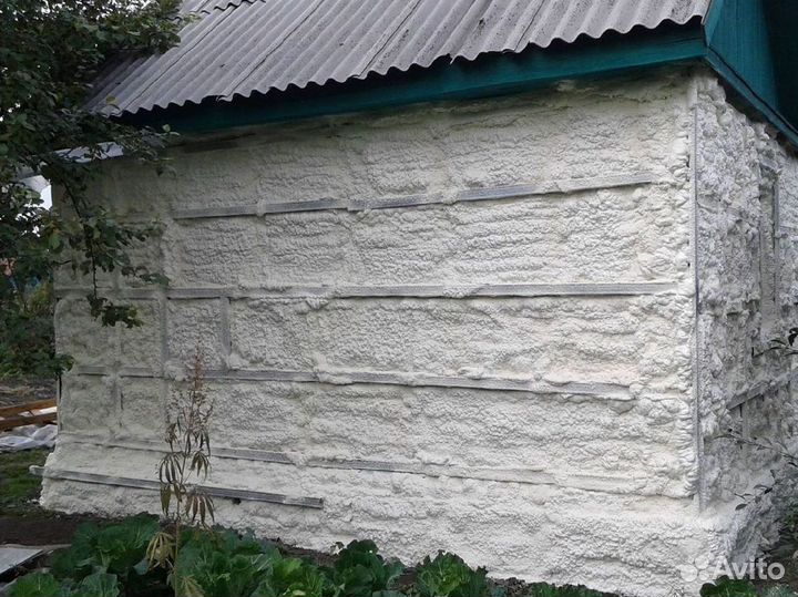 Утепление потолка ППУ от 100м2