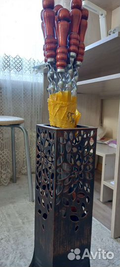 Шампура ручной работы в подарочной подставке