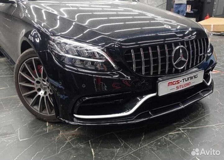 Бампер C63 + губа Edition One C-class W205 рест