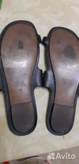 Мюли шлепанцы 38-39 раз zara (25cм)