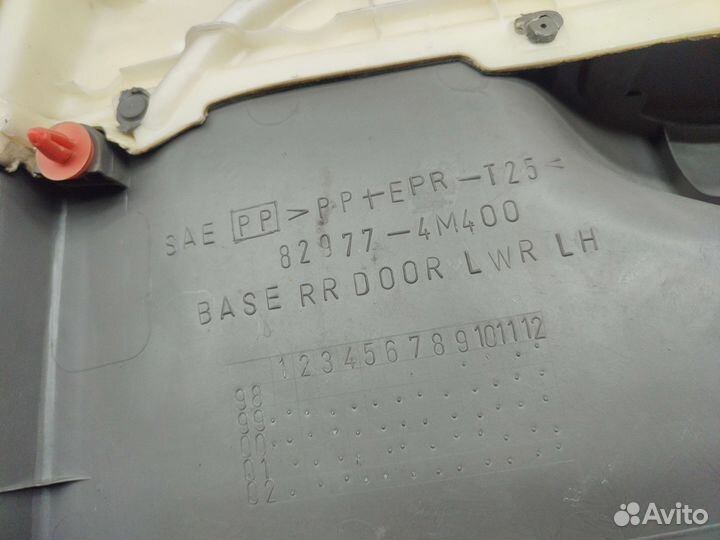 Обшивка двери задняя левая Nissan Sunny FB15 2000г