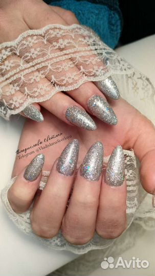 Маникюр наращивание ногтей