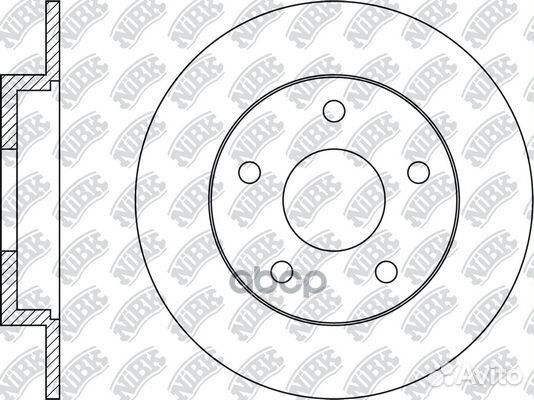 Диск тормозной задний NiBK RN1565 Япония 1/4 шт