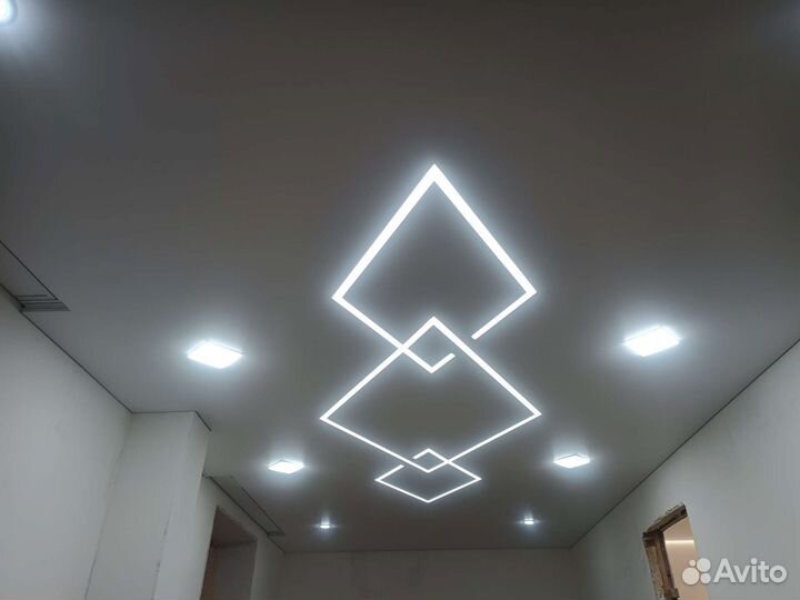 Натяжные потолки. Бесплатный замер. Установка