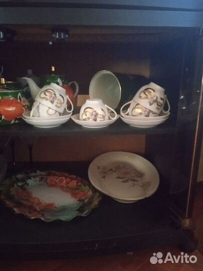 Кофейная пара костяной фарфор Дулево СССР