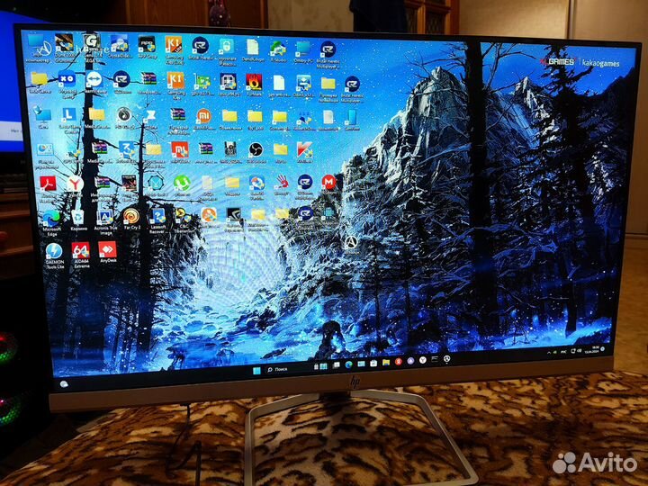 Монитор HP 27f серый для компьютера 27 дюйма