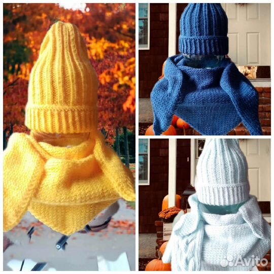 Шапка, косынка, варежки