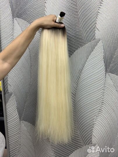 Волосы для наращивания 70 см омбре