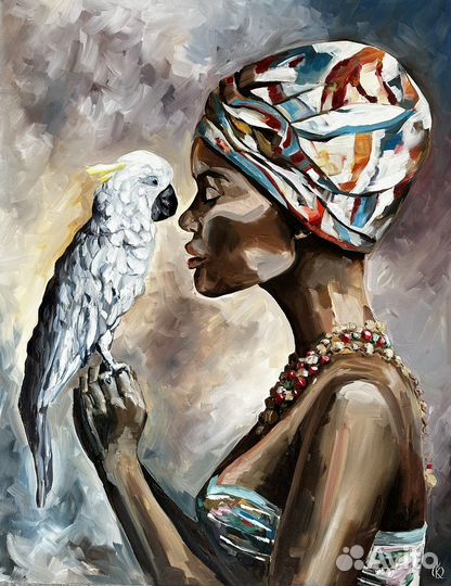 Картина большая с девушкой в интерьер