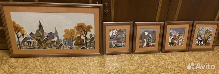Вышитые картины в рамках