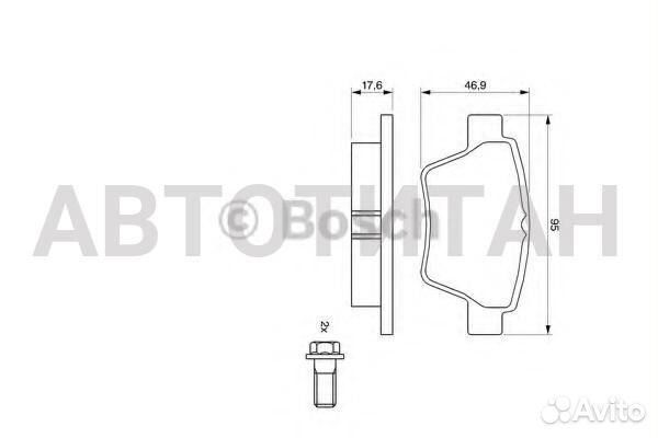 Колодки тормозные дисковые зад peugeot 307 (3A/C )