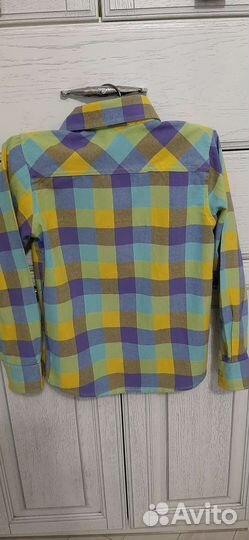 Рубашки на мальчика 134см и 158см в клетку