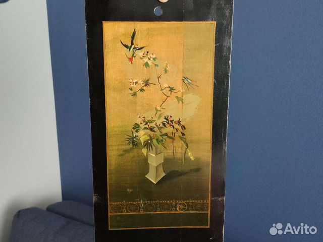 Картина в стиле Шинуазри роспись на дереве 41*21