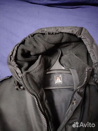 Куртка охранника зимняя чёрная, спецназ