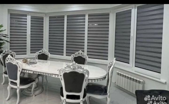 Жалюзи зебра рулонные