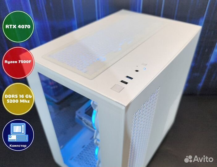 Сборка игрового пк AMD7500F-RTX4070-16DDR5-JTG-A620
