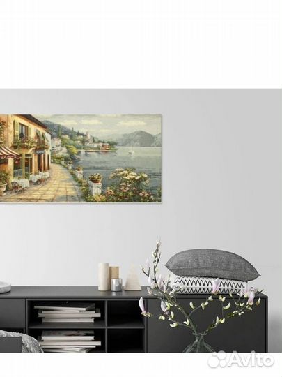 Гобеленовое панно на стену Озеро Комо 70х130