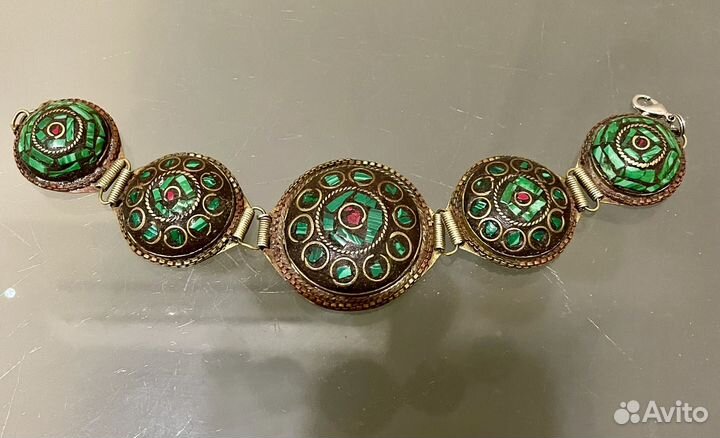 Браслет,камни,латунь