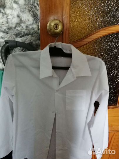 Рубашка белая для мальчика, 140см