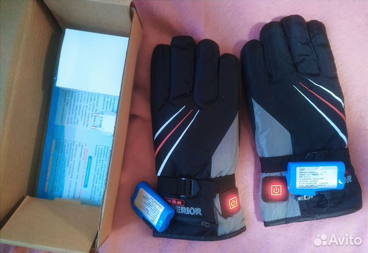 Перчаткие тёплые с подогревом на меху с Акб 4600мА