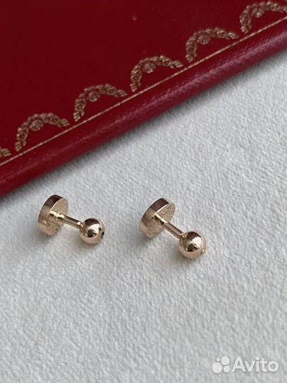 Пусеты cartier. Золото 750. Диаметр 6 мм