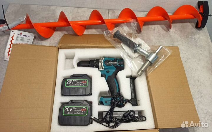 Шуруповерт 6Ah 2 акб + Тонар Мотошторм 130