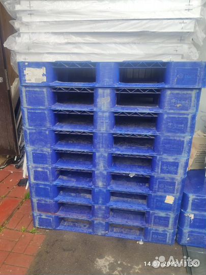 Подонн паллет усиленый сплошной пластик 1200х800