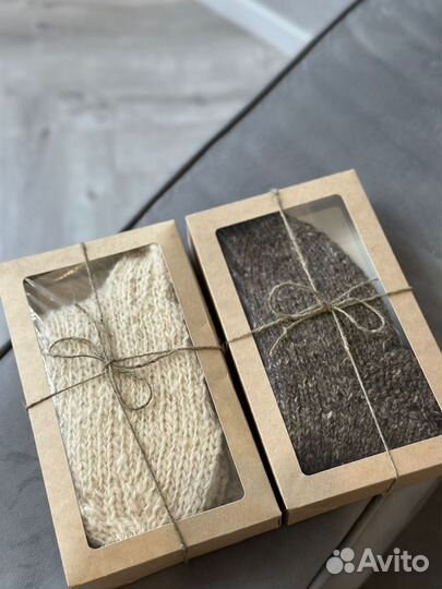 Носки шерстяные ручной вязки