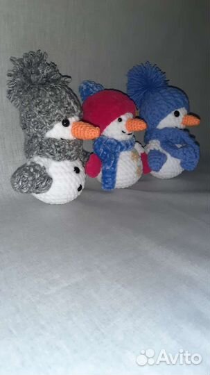 Снеговик. Вязаная игрушка