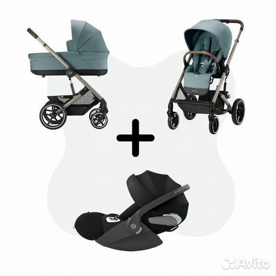 Коляска cybex balios s lux 3 в 1 sky blue