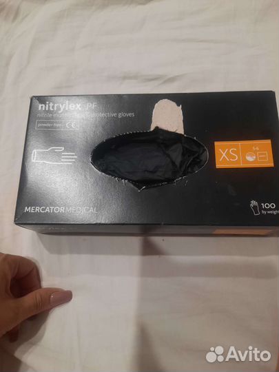 Перчатки нитриловые черные