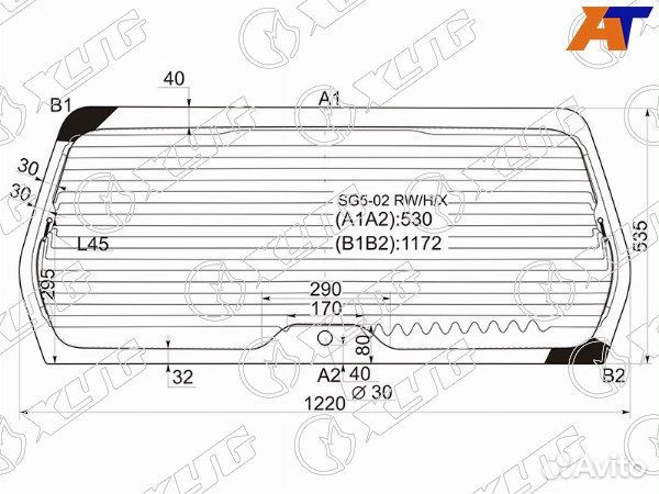 Стекло заднее subaru forester