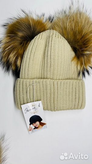 Комплект шапка и шарф на девочку новый 54-56