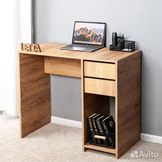 Стол компьютерный с 2 ящиками Ультра Крафт золото