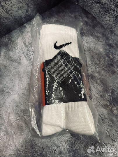 Носки nike высокие белые