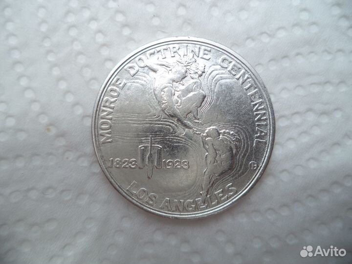 1/2 доллара пол доллара 1923 США 100 лет док Монро
