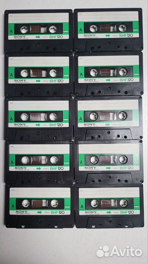 Аудиокассеты Sony BHF 120 (10 штук) Япония