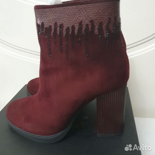 Ботильоны зимние женские новые натуральная замша