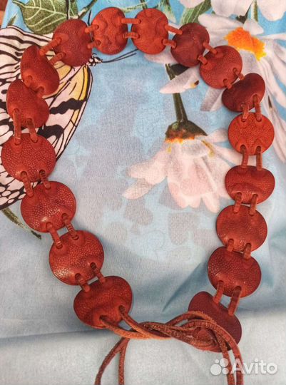 Кожаный ретро-пояс польша