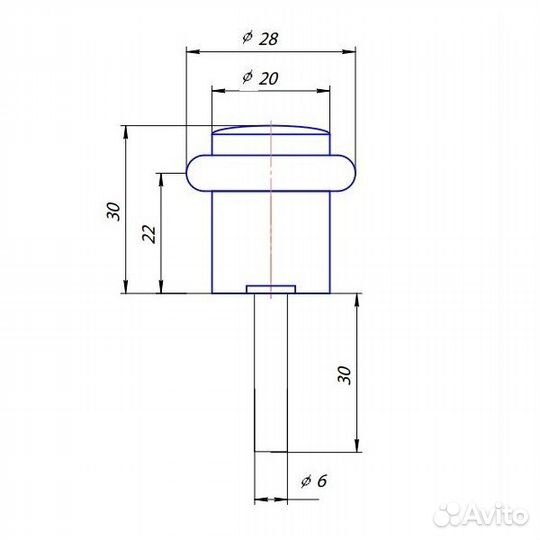 Упор дверной Apecs DS-0013-GRF, графит