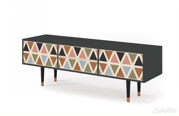 Тв-тумба T4 - Антрацит - Royal Triangles