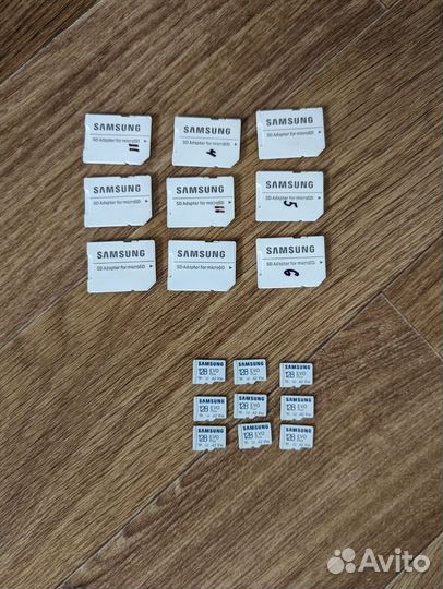 Micro SD Samsung 128 gb 9 штук новые обмен